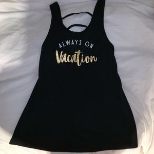 Black swim suit cover up/dress